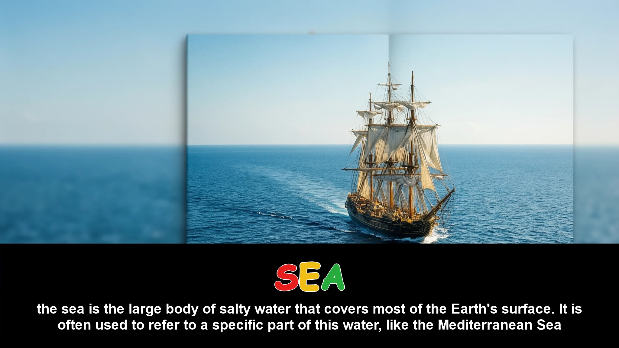 English Illustration for sea